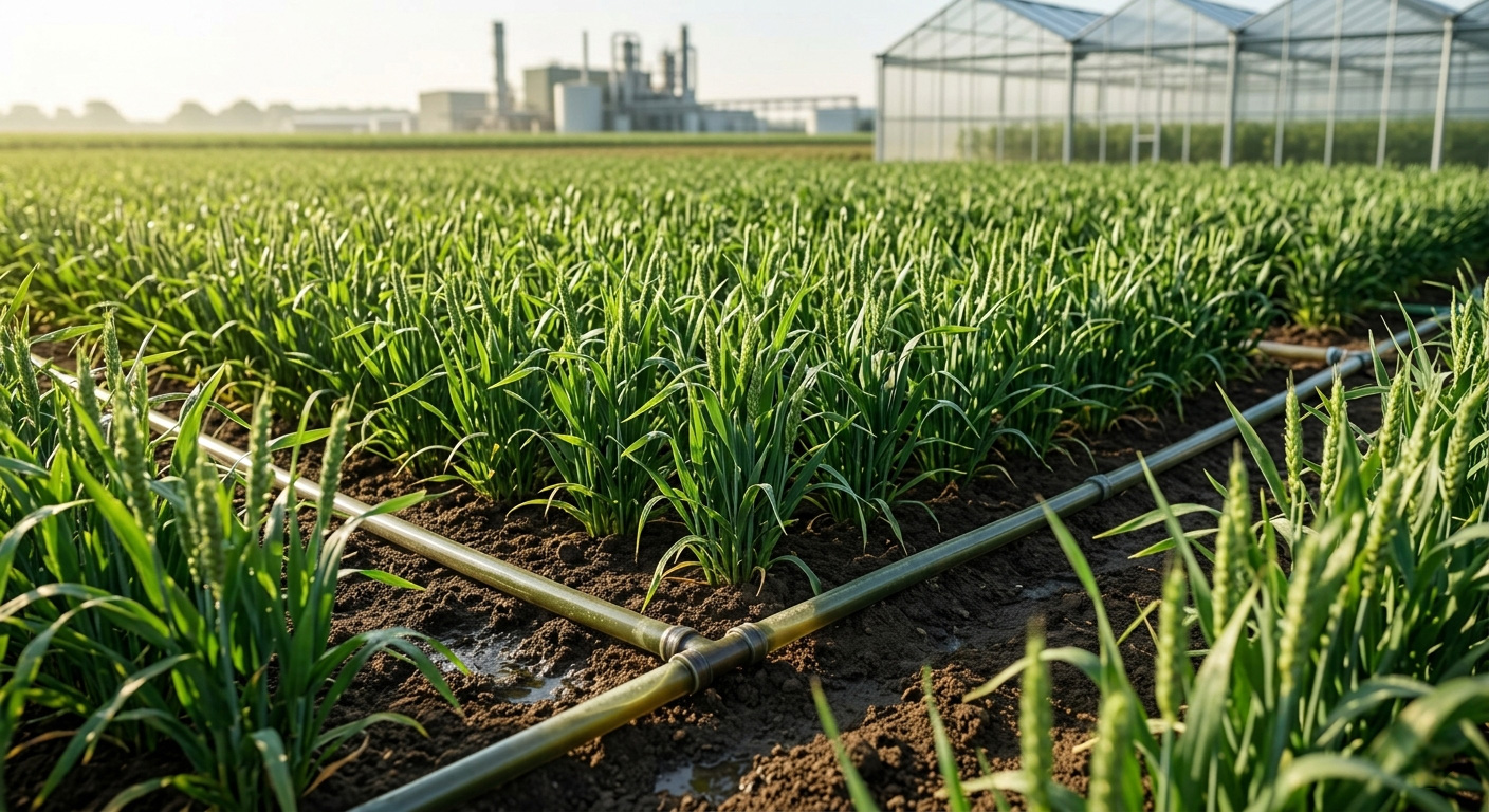 Agricultural application of algae protein biomass